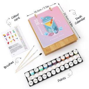 CEMOMEF 2026 Edition Desk Calendar 12 Month Handmade Standing Flip Calendar Exquisite Commemorative Table Planner For Home