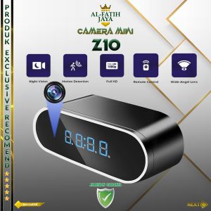 Spycam Z10 Wifi Full HD 1080p Kamera Mini Jam Meja Table Clock Z10 Camera Cctv Pengintai Tersembunyi Model Jam Meja Z10 Spy Cam Original Hidden Camera Hd Kecil Murah Table Clock Infra Merah Night Vision Motion Detction Ori Terlaris Spy Jam Digital Clock