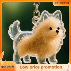 ✨QK shop✨ Dog Shape Pet Hair Storage Box Transparent DIY Handmade Pet Hair Keychain Backpack Decor Accessories Souvenir Collection Gift