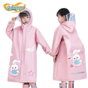 AODUOYAYA Children Waterproof Raincoat Cute Comfortable Raincoat With Backpack Compartment Full Body Rainproof