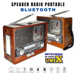RADIO AC/DC PORTABLE 3 BAND FM - WM -SW MITSUYAMA MS-4020BT UNIX ( Radio Bluetooth Speaker) PlusJam Analog