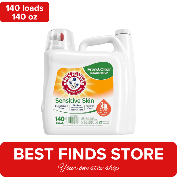 Arm & Hammer Sensitive Skin Free & Clear, Hypoallergenic 140 Loads