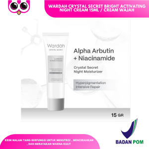 WARDAH CRYSTAL SECRET BRIGHT ACTIVATING NIGHT CREAM 15ML / CREAM WAJAH
