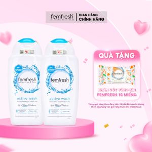 [MUA 2 TẶNG 1] COMBO 2 Dung Dịch Vệ Sinh Femfresh Active Fresh Wash 250ml Dành Cho Người Ưa Vận Động Giúp Vùng Kín Sạch