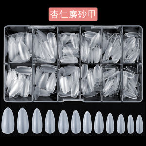 1 Kotak Buatan Kuku Matte Buram Kuku Palsu Tips Penuh Penutup Ultrathin Palsu Persegi Lembut Tips Acrylic Manicure Tool