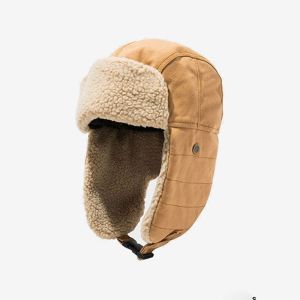 【COD+IN STOCK】 Windproof Winter Bomber Hats Ear Protection Warm Accessories Winter Ski Caps Solid Color Thickened OutdoorsThick Balaclava for Men Women