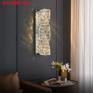 Luxury Wall Lamps Crystal Bedside Lamp Modern Led Wall Light For Bedroom Living Room TV Background Wall Hanging Lamp Home Decor