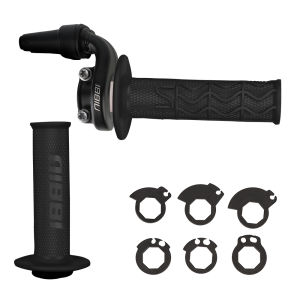 NIBBI Motorcycle Lock-on Grips 22mm Rubber Handlebar Aluminum Throttle Control Casing Base Set for KTM SXF450 XCF250 EXCF 350 500 Husqvarna FC FE Series Motocross