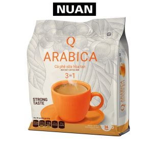 Cà phê sữa hòa tan arabica Trần Quang NUAN 3 in 1 uống liền bịch 480g x 24 gói (ống) x 20g