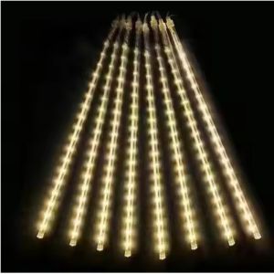 Solar Outdoor Waterproof Lampu Fairy Lights Tree Meteor Shower Falling Rain Lights String Lights