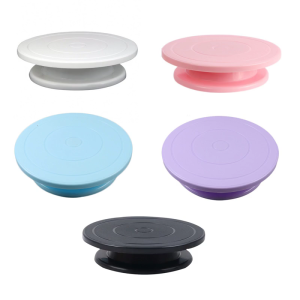 Plastic Cake Turn Table Turntable for Home Baking Professional Cake Decorating Turntable for Cupcakes and Pastries