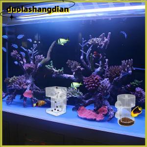 [Duola] Fish Feeder For Aquarium 2025 New Fish Tank Dish Tray With Suction Cup Acrylic Fish Feeding Tube Fish Food Holder