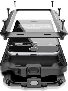 For iPhone 16 15 14 13 12 11 Pro Max X XR 8 7 Plus Aluminum Metal Tank Case Heavy Duty Shockproof Rugged Armor Cover Screen Film