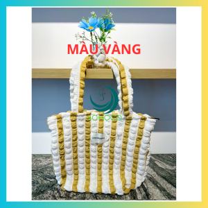 Túi Tote đeo vai chất xốp thiết kế xếp ly có sức chứa lớn phong cách Hàn Quốc