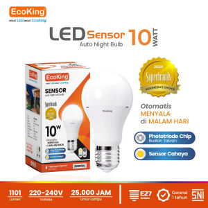 Lampu LED Sensor Cahaya EcoKing Bohlam Otomatis E27 10 12 18 25 35 45 Watt 10w 12w 18w 25w 35w 45w