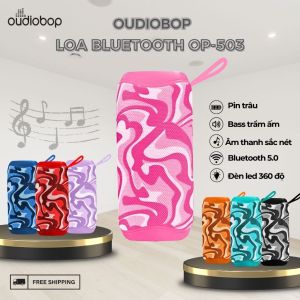 Loa Bluetooth không dây OUDIOBOP OP-503 bass mạnh âm thanh sống động thiết kế đẹp mắt nhiều màu sắc pin siêu trâu
