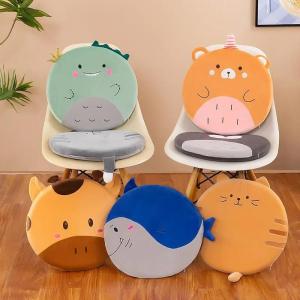 Phim hoạt hình phục hồi bộ nhớ đệm ghế văn phòng Đệm hình thú đáng yêu Tròn căng đệm ghế nhung có thể tháo rời và giặt được Đệm mông 2026