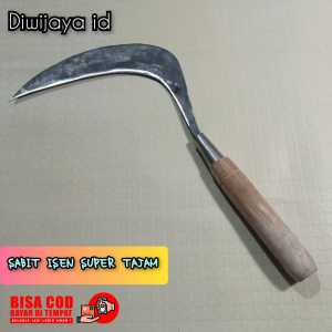 Sabit Baja Isen Wonosobo Model Jepang  Super Tajam -  100% PER ASLI Arit Rumput Bahan Baja Finishing Halus - Termurah Arit Celurit Anti Karat Model Madura - Sabit ani anai potong padi