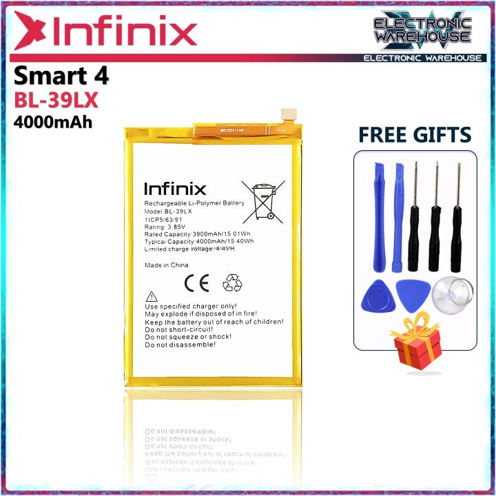 Battery for Infinix Smart Model BL-39LX X653 X663 4000mAh