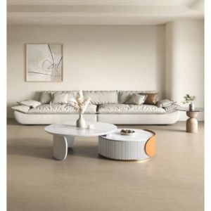 Slate Coffee Table Large Small Combination Living Room Retractable Large Small Round Coffee Table