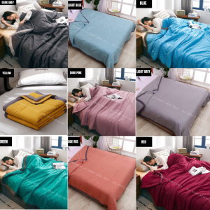 Cotton Blanket Quilt Comforter Set Super Soft Quilt Comforter Single Washable Cotton Quilt Selimut Lembut Blanket