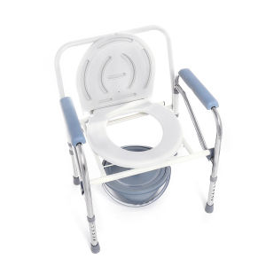 เก้าอี้นั่งถ่าย 2 IN 1 พับได้ ทำจากอลูมิเนียม ขนาดพกพา พับได้ ห้องน้ำ ค้าหม้อเก้าอี้ Closestool, สำหรับผู้สูงอายุ ผู้ชาย ผู้หญิงสแตนเลส RDGN