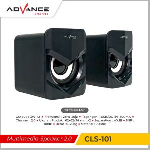 Advance Seri CLS Speaker Multimedia For Komputer Laptop Notebook Pc Hp Salon Aktif Kabel USB Stereo Sound