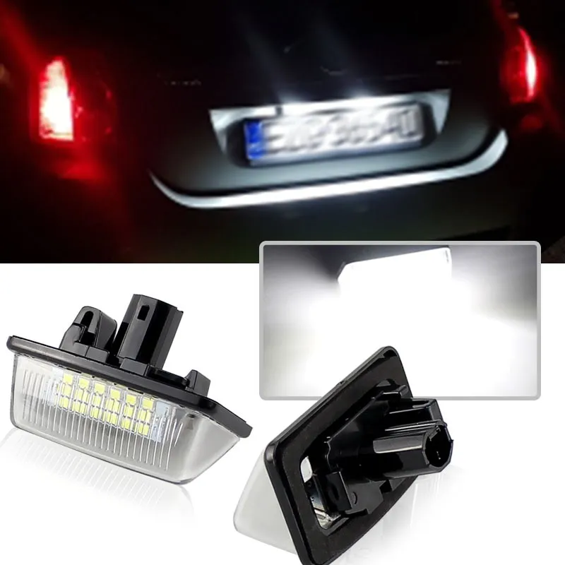 Number Plate Led License Plate Bulb 2Pcs White License Plate