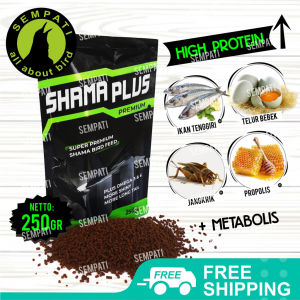 SEMPATI Shama Plus Premium Sempati 250 Gram Voer Pur Pakan Makanan Burung Murai Batu Trotol High Protein Ekstrak Jangkrik Kroto Ulat Omega Metabolis Madu Propolis Telur Bebek SHMHJ