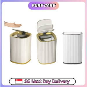【Pure Care】 Smart Sensor Trash Can 15L / Automatic Lid Waste Bin / Ozone Deodorizing / IPX5 Waterproof
