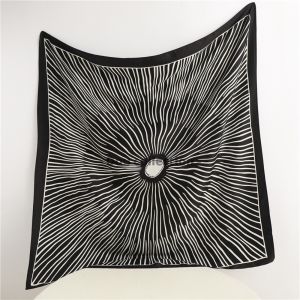 Khăn Lụa Vuông Làm Áo Yếm Quàng Đầu Hottrend Họa Tiết Sọc Vằn - Chất Liệu Chiffon - 90x90cm - Mã KL063