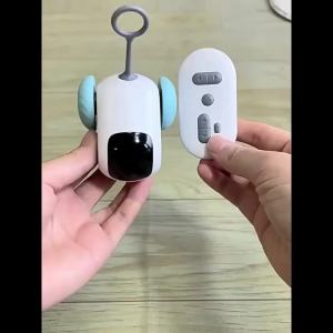 2026 Remote Control Cat Toy Smart Racing Car with Feather Automatic Obstacle Avoidance InteractiveToy for Kitten