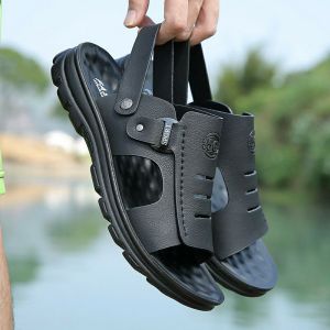 [SALE 50%]Dép Quai Ngang Nam Dép Da Nam Đế  Cao Su Đúc Siêu Bền Dép Nam Da Cao Cấp Kiểu Dáng Trẻ Trung Tuyệt Đẹp Dễ Phối Đồ Có Đế Cao Su Chống Trơn Trượt
