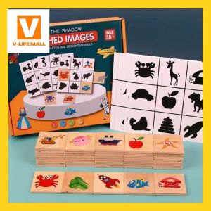 Montessori Shadow Matching ToysFruit Recognition Sorter Puzzle fine Motor Educatinal Toy Kids Image Game Toy