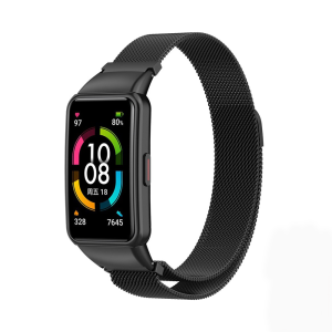 Huawei Band 6 7 & Honor band 6 สายรัดโลหะแบบเปลี่ยนสายนาฬิกาแบบแม่เหล็ก Milanese สายนาฬิกาข้อมือHuawei Band 8 9 10