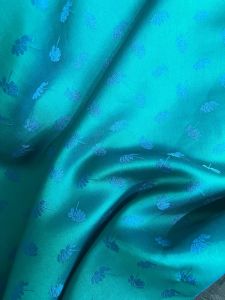 Vải lụa may áo dài tơ tằm Palacesilk hoa bồ công anh xanh siêu nhẹ#mềm mượt#thoáng mát