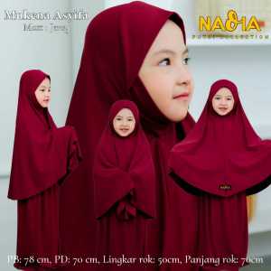 AliMaMa - MUKENA ANAK ASYIFA - Mukenah Jersey Jersi Polos Perempuan Kekinian Trendy Murah Medan