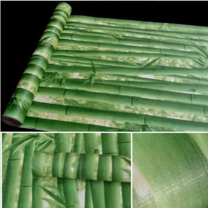 Wallpaper Sticker Dinding Motif Bambu Tua Ukuran 45CM X 9-10METER