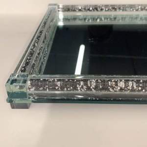 CRYSTAL MIRROR TRAY (code:SILVER BLACK)