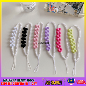 Candy color phone bead love chain accessories cutie beautiful hanging holder lanyard 手机吊饰手机链