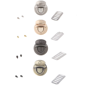 Turn Lock Clasps Purse Closure Twist Buckle Fasteners Round Clasp Metal Hardware Clip for Handbag Wallet Turn Lock