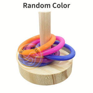 Parrot Bird Ring Toy for lovebird Solid Wood Educational Bird Supplies Intelligence Training Interactive Parrot Toys Birds Accessories