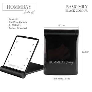 HOMMBAY Living LED Vanity Makeup Pocket Mirror With Light Christmas Gift - Mily Milia Mia Mika