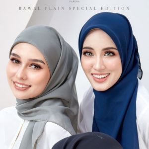 🌸🌸 FAREHA Bawal Plain PSE Special Edition Collection Korean Chiffon - Jet Black Nude Navy Blue Taupe Dusty Rose London Grey