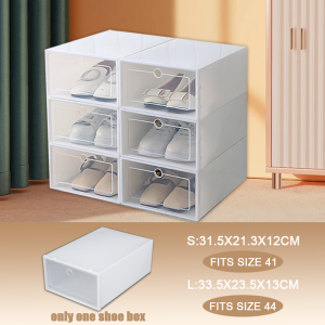 Shoe Rack Organizer Shoe Box With Cover Colorful Hard Plastic big size Shoe Rack Drawer Case Basketball shoes cabinet storage