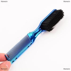 [COD] Homein 1PC Double-sided Comb Brush Small Beard Styling Brush Professional Shave Brush