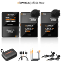 Comica BoomX-D PRO Wireless Lapel Microphone, 8GB On board Recording Capacities Noise Cancellation, 100 Meters Range, Safety Mode, Wireless Microphone for iPhone, Android, PC Interviews, Vlogs, Live-Streaming. 