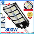 KKSKY Solar Lights With Solar Panel Wall Light Original 2 Side 400W 800W Led Outdoor Waterproof Solar Street Light Motion Sensor Flood Lamp. 