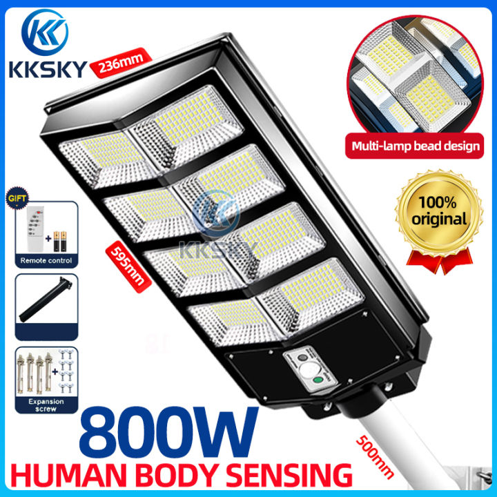 KKSKY Solar Lights With Solar Panel Wall Light Original 2 Side 400W 800W Led Outdoor Waterproof Solar Street Light Motion Sensor Flood Lamp