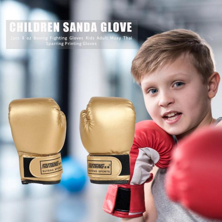 {Ready}2pcs Boxing Training Fighting Gloves Leather Kid Sparring Kickboxing  Gloves Lazada PH